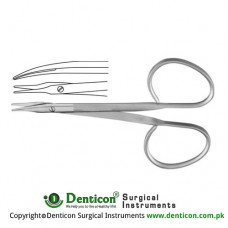 Stevens Ribbon Tenotomy Scissor Curved - Flat Shanks - Blunt , 10 cm - 4"